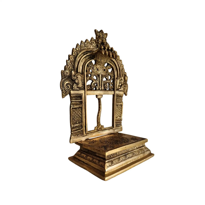 Intricately Carved Brass Prabhavali (Deity Arch)   Brass Ware