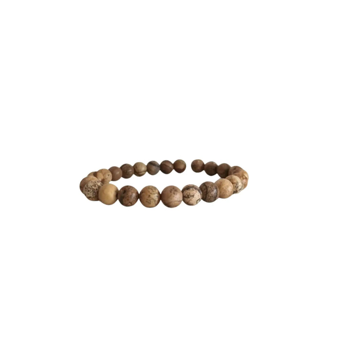 Jasper Crystal Bracelet – Grounding & Protection Healing Stone   Fashion