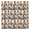Kitty Cats eco-friendly washcloth with watercolor cat pattern by CJ Bella