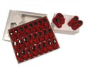 Knitted Baby Booties with Bow- Red-354r - Kidswholesale.co.uk