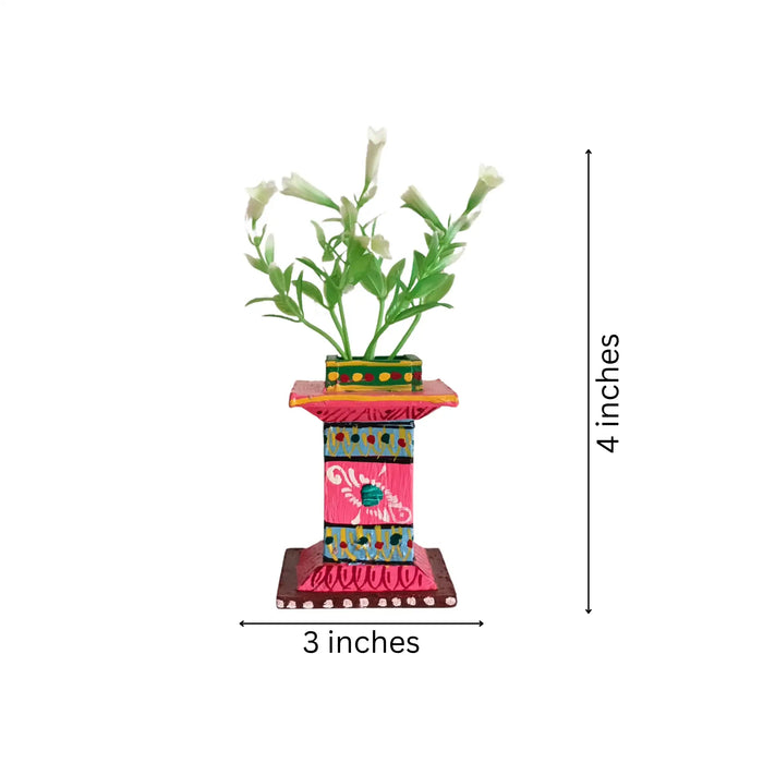 Kondapalli Handcrafted Tulasi Kota (Holy Basil Planter Stand) – Auspicious Home Décor   Kondapalli Lacquerware