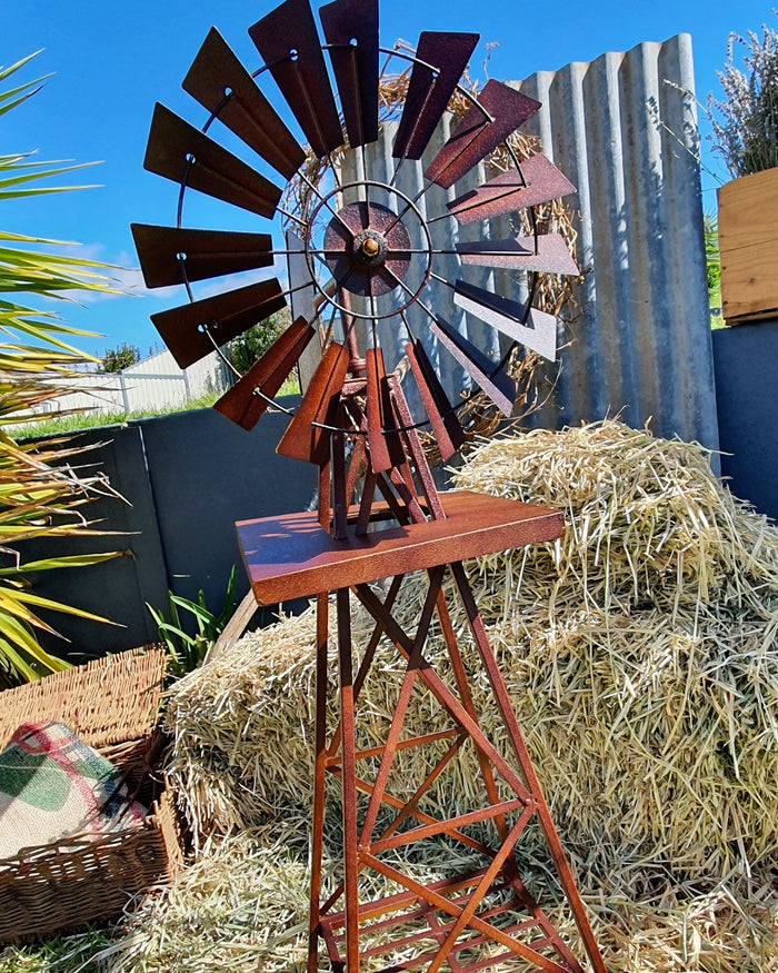 Large Rust look Windmill 120cm tall