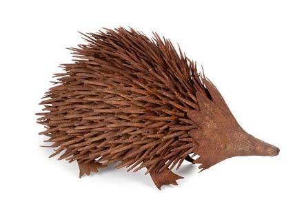 LARGE RUST METAL ECHIDNA