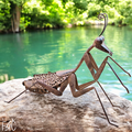 LARGE RUSTIC LUCKY PRAYING MANTIS