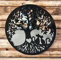 Lasercut Tree of life with Cats /Mirror Wallart - Indoor / Outdoor