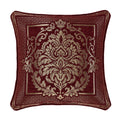 Laurenza Crimson Square Decorative Throw Pillow 20" x 20" Throw Pillows By J. Queen New York