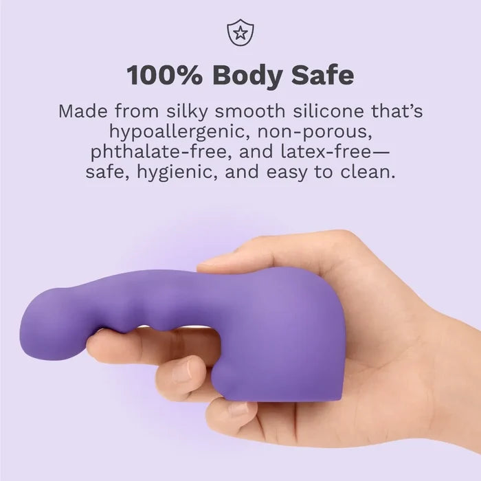 Le Wand Petite Ripple Attachment - Weighted Silicone Curve Purple