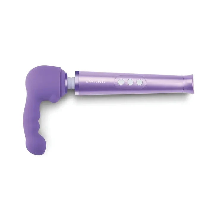 Le Wand Petite Ripple Attachment - Weighted Silicone Curve Purple