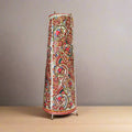 Leather Lamp with Intricate All-Over Floral and Paisley Patterns   Leather Paintings