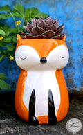LITTLE SLEEPY FOX POT ORANGE