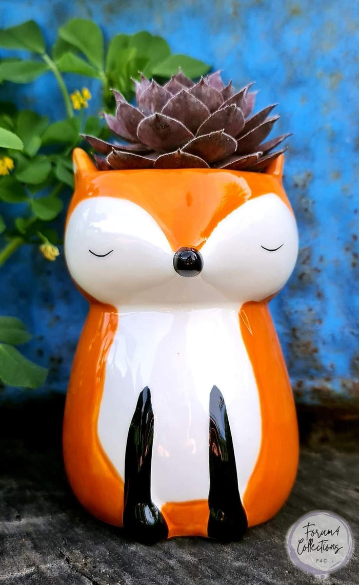 LITTLE SLEEPY FOX POT ORANGE
