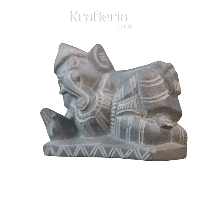 Lord Ganesha in Sleeping Pose – Soft Stone Decorative Idol belur shanker