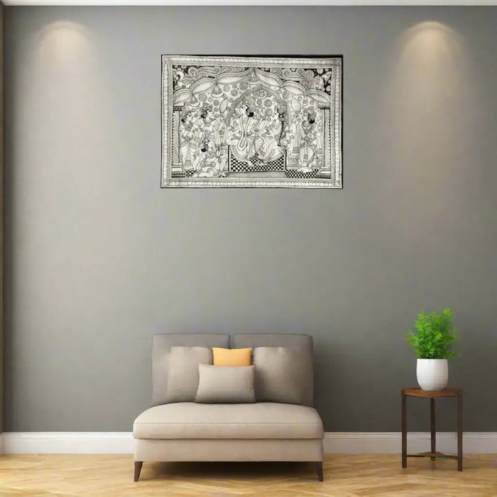 Lord Rama's Coronation with Sita and Lakshmana Art   Leather Paintings