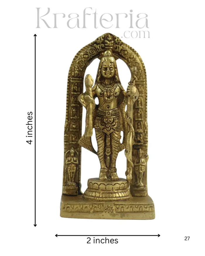 Lord Sree Rama in Brass – Symbol of Virtue and Valor   Brass Ware