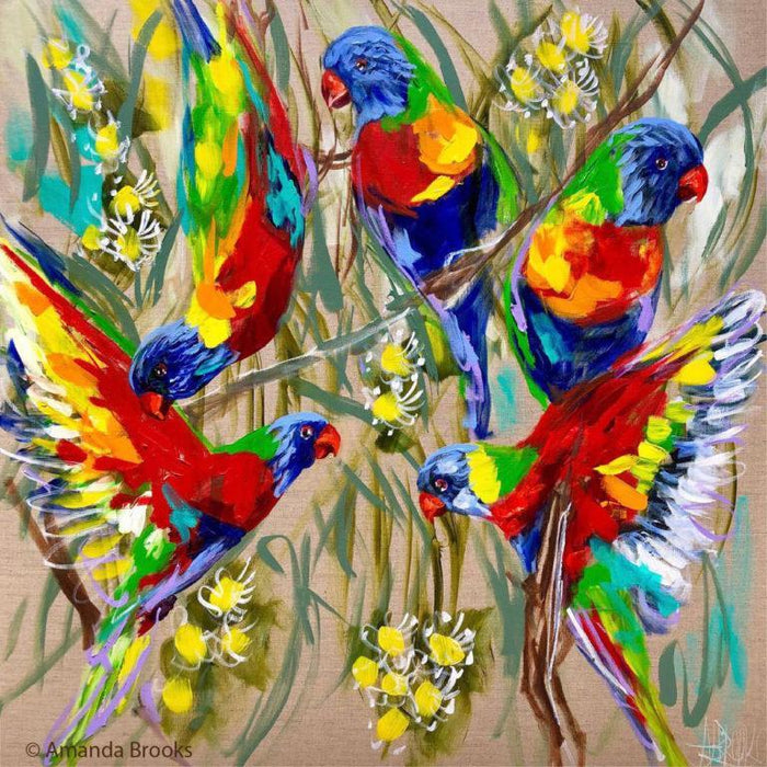 Lorikeets Coaster - Artist Lab