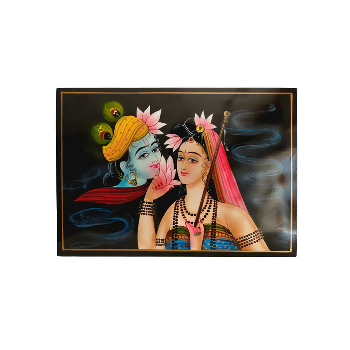 Traditional Radha Krishna folk art