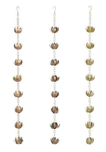 LOTUS RAIN CHAIN - RUSTIC COPPER
