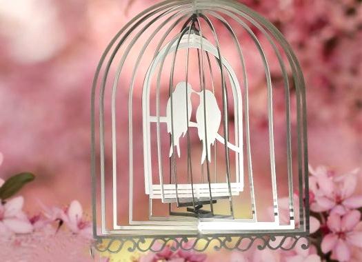 LOVE BIRDS - STAINLESS STEEL WIND WHIRL SPINNER