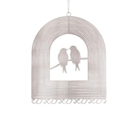 LOVE BIRDS - STAINLESS STEEL WIND WHIRL SPINNER