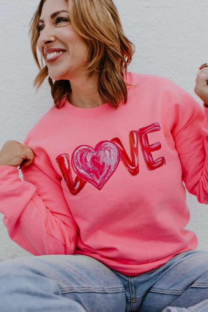 Love Graffiti Graphic Pullover - FINAL SALE - Macoma Boutique555 Presales