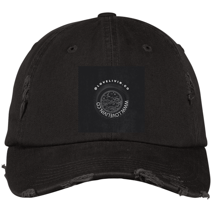 LOVE LIVIN 3-Embroidered Distressed Dad Cap