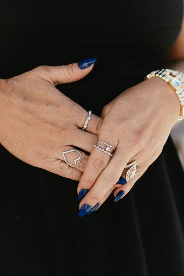 Love Silver Ring Set - Macoma Boutique310 Accessories/Jewelry