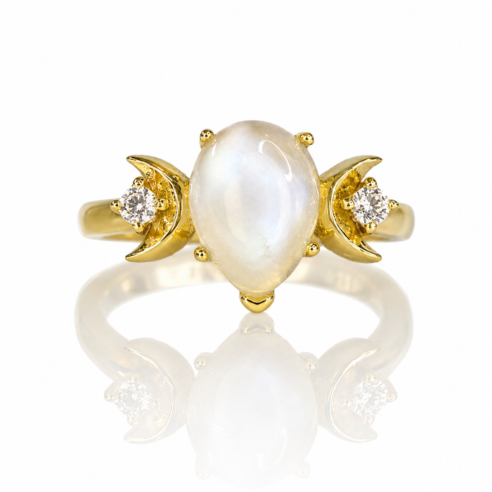 Lunar Reflections Moonstone Ring