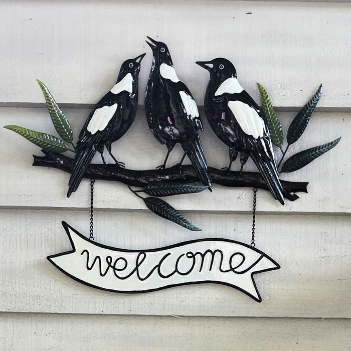 MAGPIE MELODY WELCOME WALL DECOR