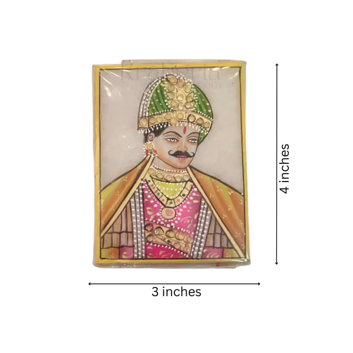 Maharaja of Rajasthan Marbel Painting   Paintings