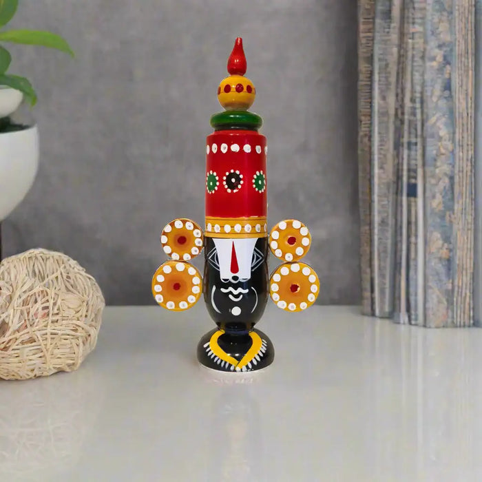 Majestic Etikoppaka Balaji Idol – Handcrafted Wooden Folk Art of Tirumala Tradition   Etikoppaka Lacquerware