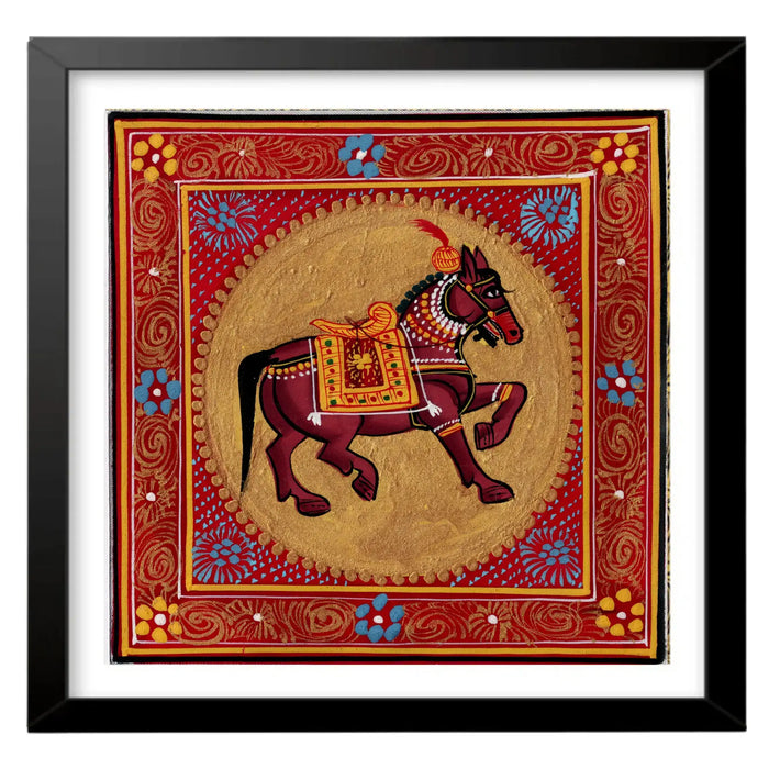 Majestic Horse – Symbol of Power and Grace in Pattachitra Art   Paintings