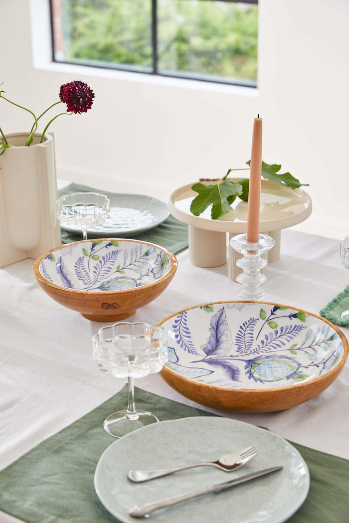 MANGOWOOD - BOWL ZIBA PINK /BLUE 30CM