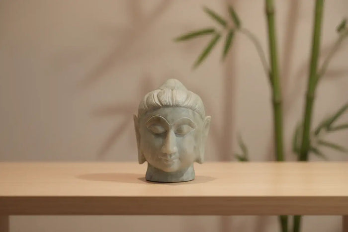 Marble Buddha Face Idol – Serene Meditation Statue for Home Décor   Marble