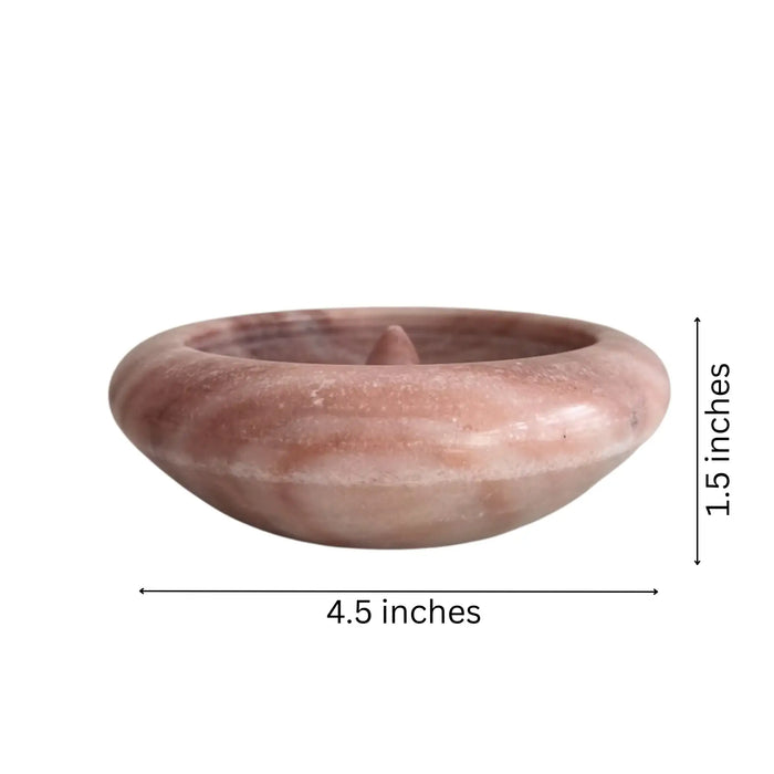 Marble Diya – Oil Lamp for Festive Styling & Sacred Spaces   Marble