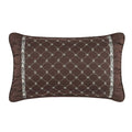 Maren Chocolate Boudoir Decorative Throw Pillow 20" x 12" Throw Pillows By J. Queen New York