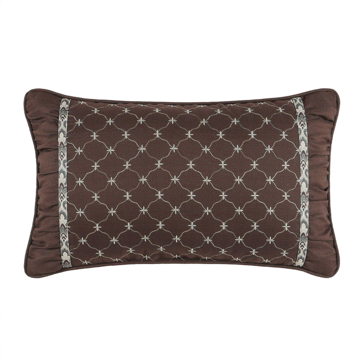 Maren Chocolate Boudoir Decorative Throw Pillow 20" x 12" Throw Pillows By J. Queen New York