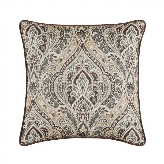 Maren Chocolate Square Decorative Throw Pillow 18" x 18" Throw Pillows By J. Queen New York