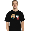 Daily_Deal_Shirts T-Shirts, Tall / Large / Black Mario And Peach