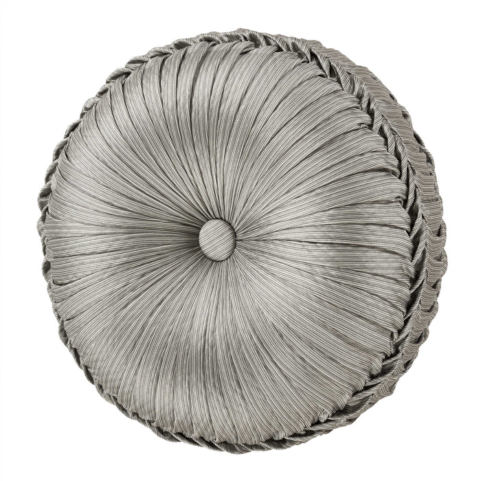 Martina Sage Tufted Round Decorative Throw Pillow 15" x 15" Throw Pillows By J. Queen New York