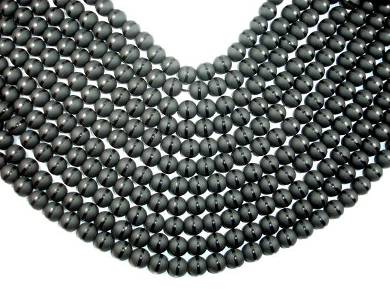 Matte Black Onyx Beads, 10mm Round Beads-BeadBasic