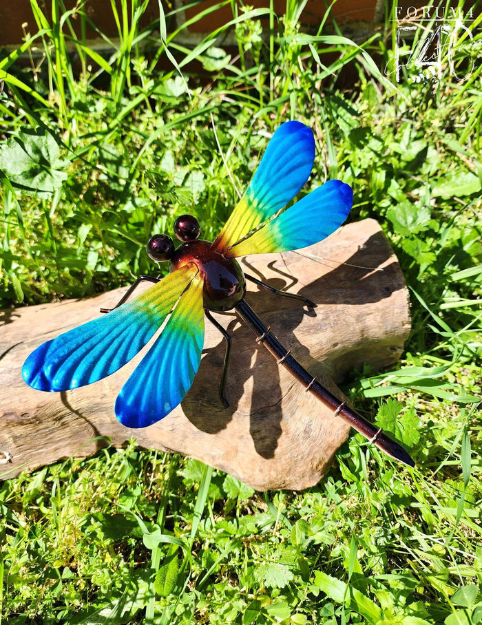 METAL GARDEN DRAGONFLY BLUE