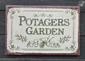 METAL SIGN - POTAGERS GARDEN