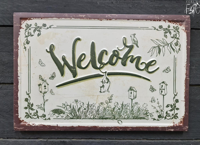METAL SIGN - WELCOME