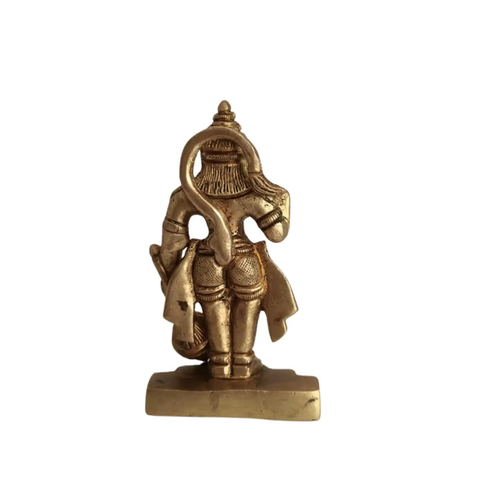 Miniature Brass Hanuman Idol  Symbol of Strength, Devotion, and Protection   Brass Ware