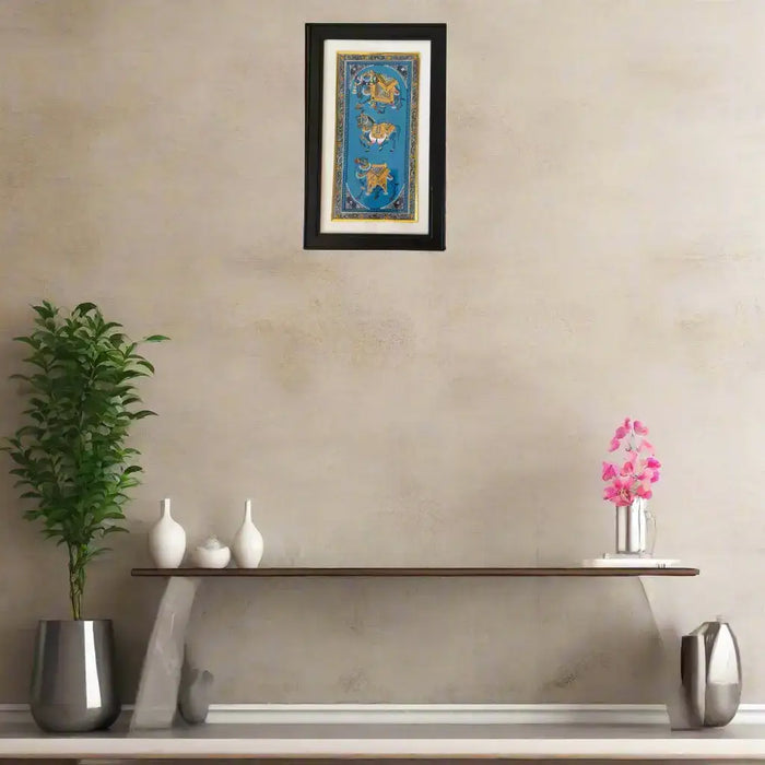 Mughal Style Miniature Art - Royal Procession Painting   Paintings