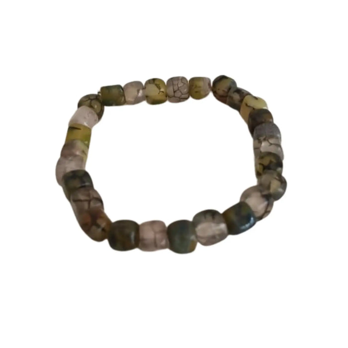 Multi-Stone Dragon Vein Agate Crystal Bracelet   Fashion