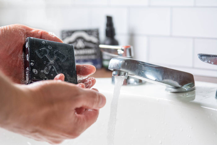 Natural Detox Bar Soap for Men with Bamboo Charcoal & Fresh