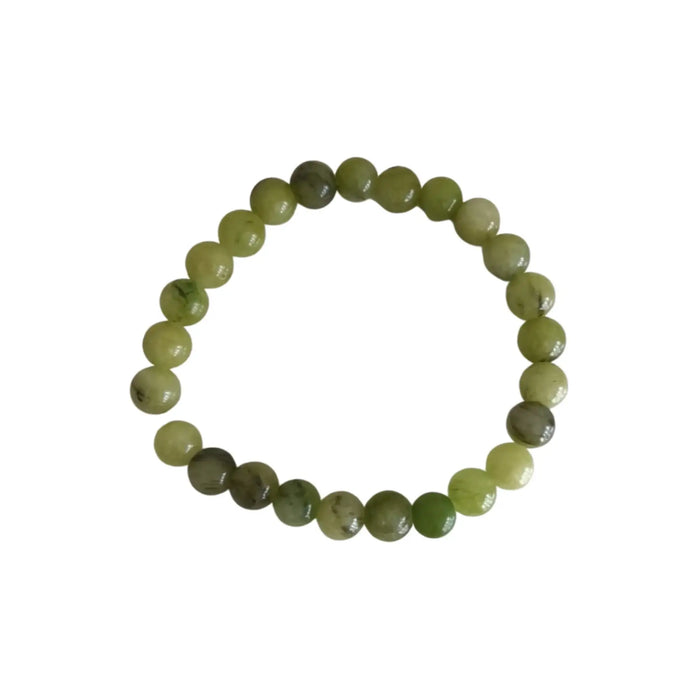 Natural Green Jade Beaded Bracelet   Fashion