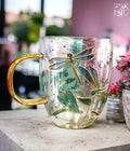 NATURES KEEPERS - DRAGONFLY GREEN GLASS MUG