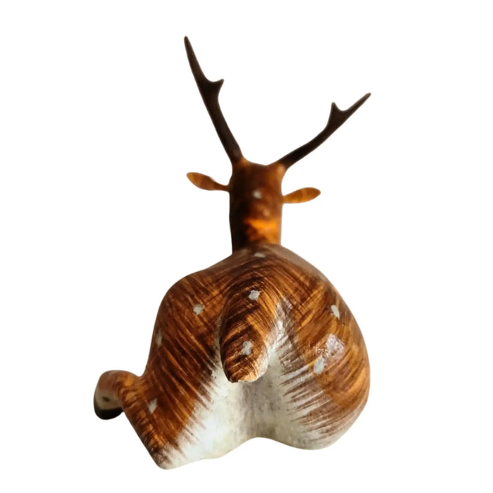 Colorful Nirmal lacquered deer toy handcrafted in Telangana